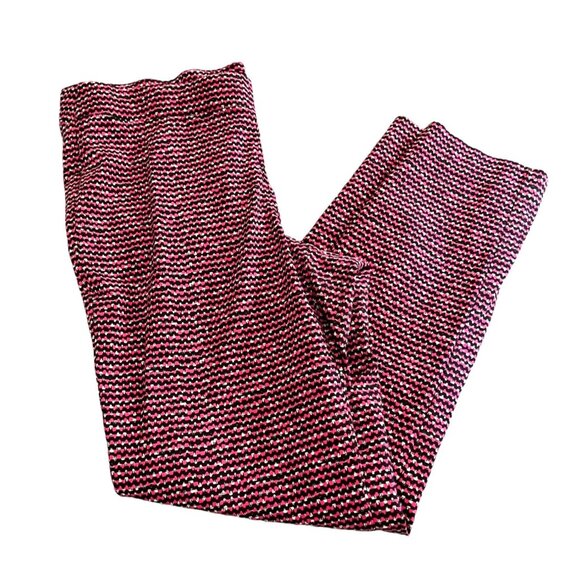 Ellen Tracy Womens Pink & Black Houndstooth Pattern Straight-Leg Pants Size 10 - Picture 8 of 9